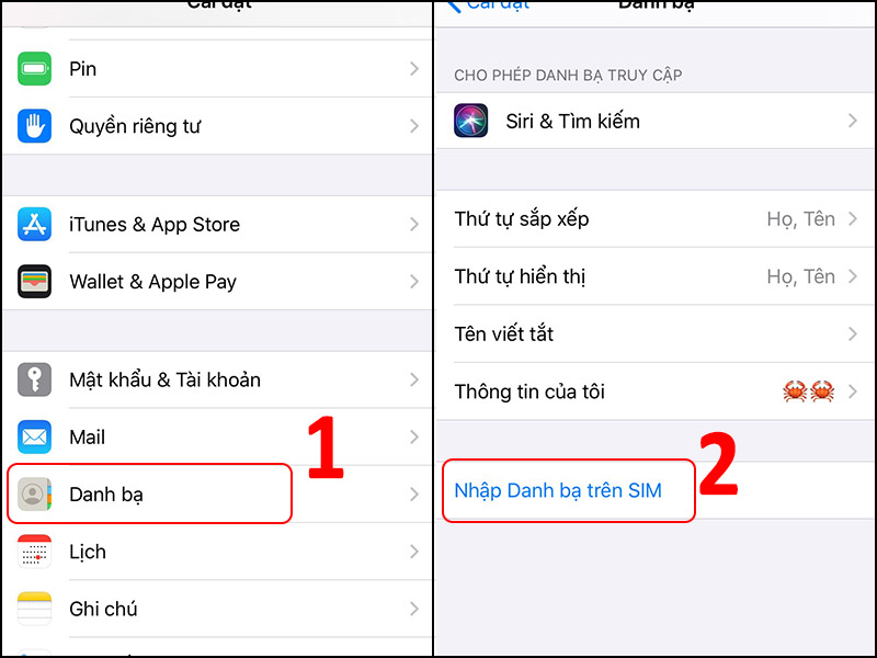 Nhập danh bạ trên SIM lên điện thoại